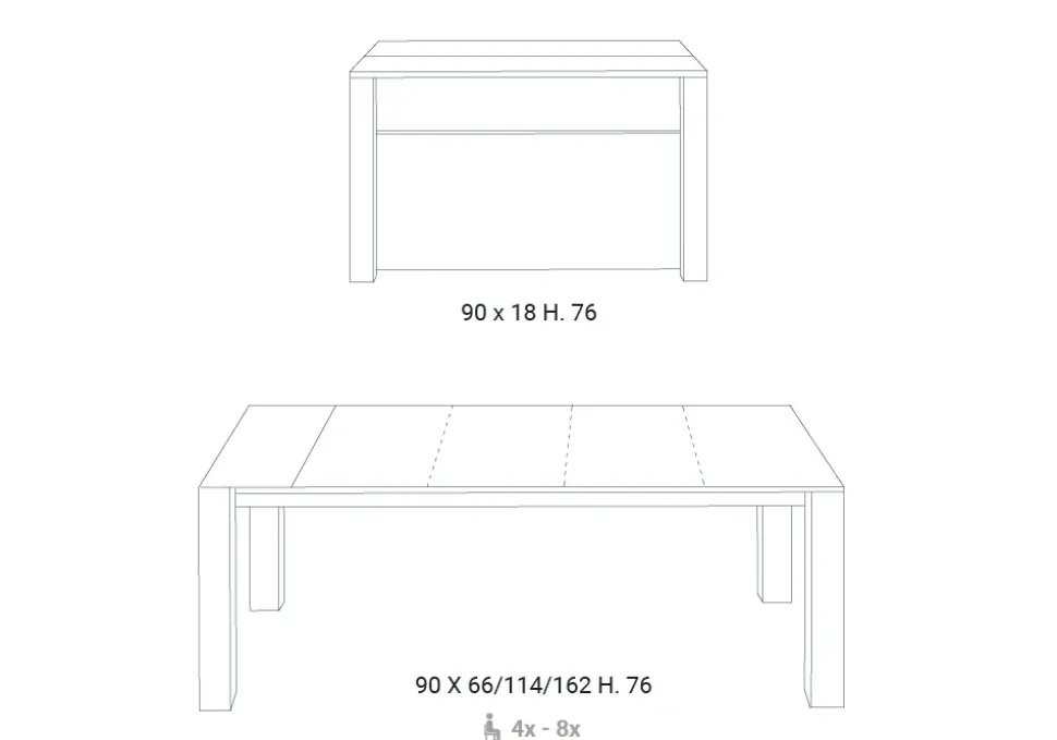 Consolle Slimmy Easyline in stile design scontata