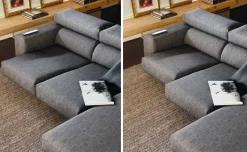 Divani letto con penisola in poliuretano. Md Work a prezzo Outlet.