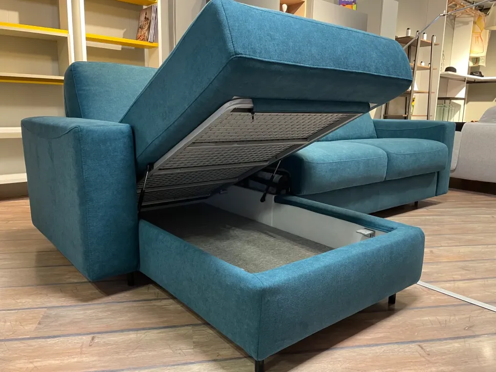 Divani letto con penisola in Tessuto Vitarelax a prezzo scontato