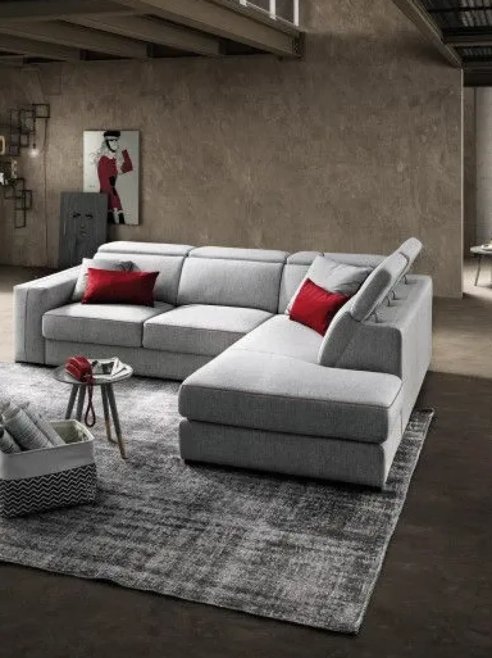 Divano Angolare in Tessuto sfoderabile Astor angolare di Le comfort