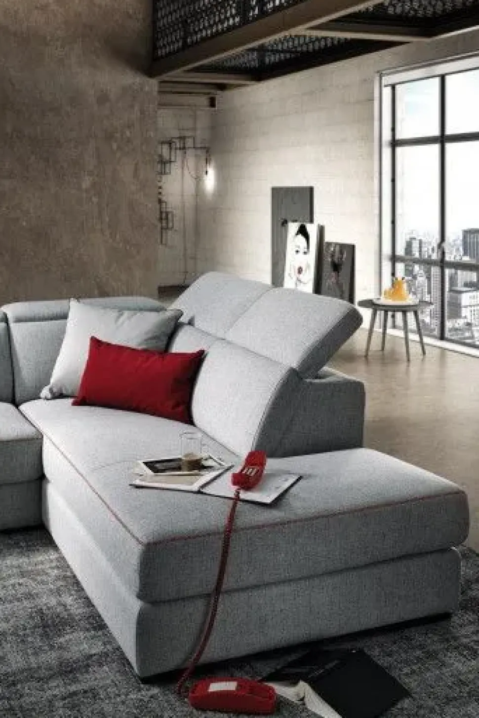 Divano Angolare in Tessuto sfoderabile Astor angolare di Le comfort