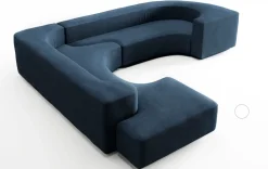 Divano angolare tessuto modello Lara stilwood di Artigianale