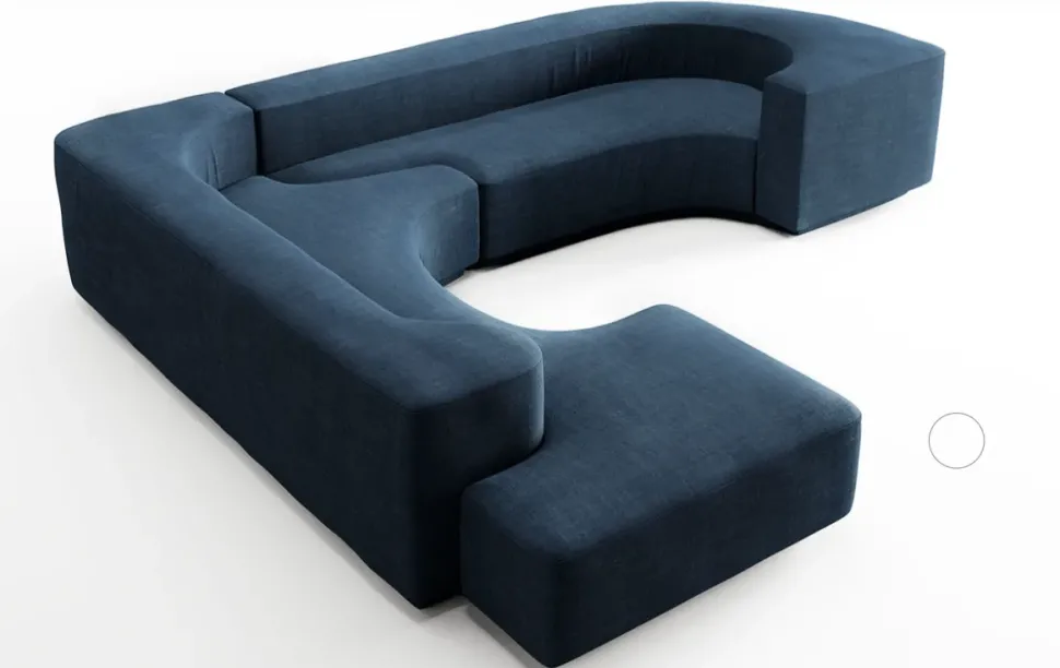 Divano angolare tessuto modello Lara stilwood di Artigianale