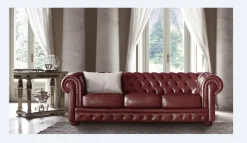 Divano classico pelle Alioth di Doimo salotti con sconto del - 30%