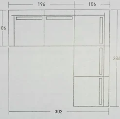 Divano Con penisola a 5 posti Icon di Flou: prezzo su richiesta