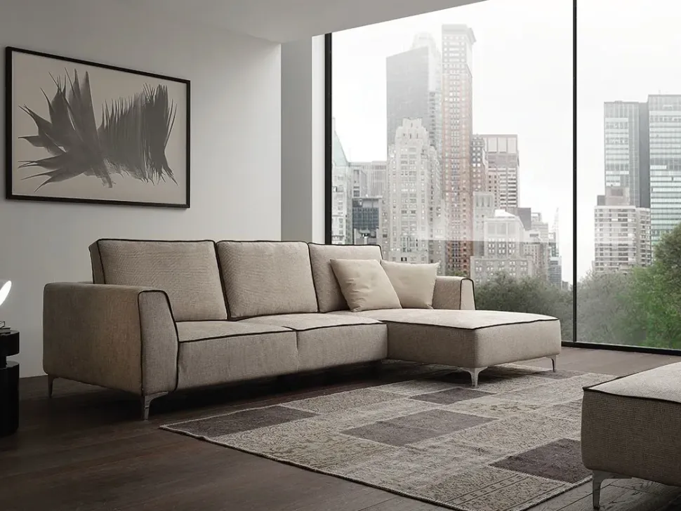 Divano con penisola Beauty Crippa divani&letti a PREZZO OUTLET