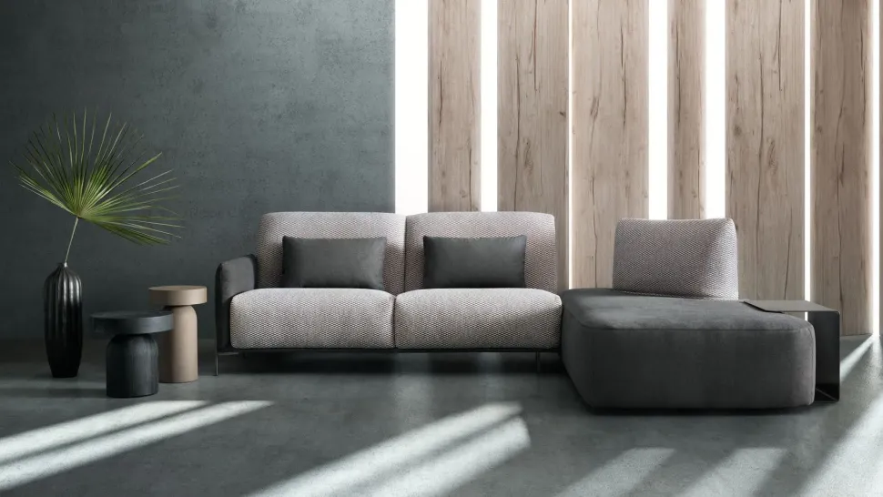 Divano Con penisola Blank° Samoa in Offerta Outlet a 1855 Euro