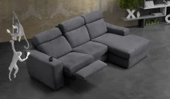 Divano Con penisola Divano-relax mod.renè con meccanismo elettrico in promo-sconto del 50% di Excò a prezzo scontato