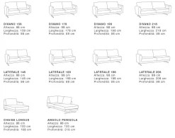 Divano con penisola Gass Excò in Offerta Outlet