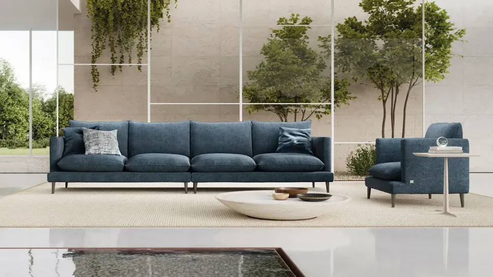 Divano con penisola Gregory Doimo salotti in OFFERTA - 35%