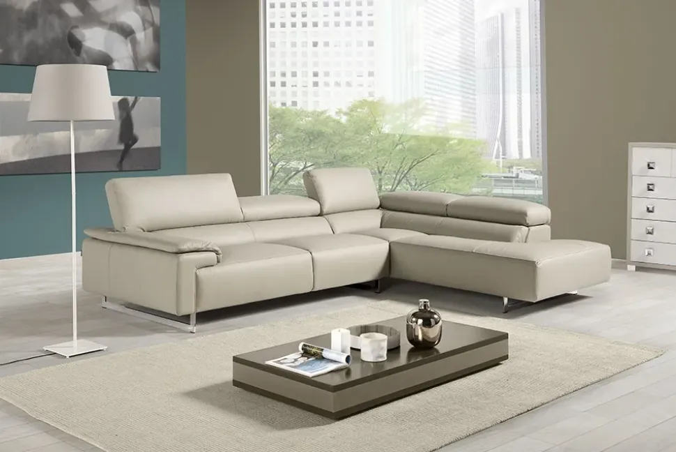 Divano con penisola in Ecopelle Artigianale a prezzo scontato