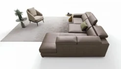 Divano con penisola in Pelle Le comfort a prezzo ribassato