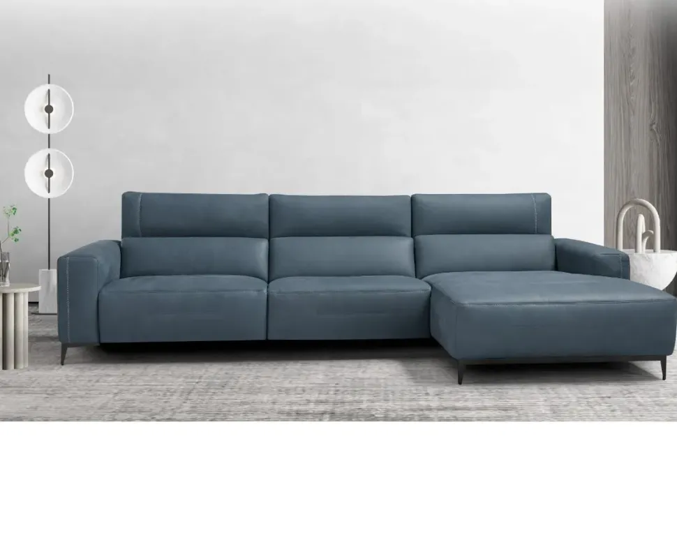 Divano con penisola in stile Design Con seduta allungabile con forte sconto