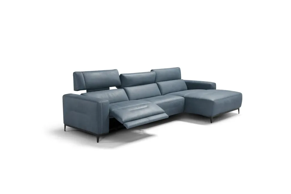 Divano con penisola in stile Design Con seduta allungabile con forte sconto