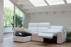 Divano con penisola in stile Design Con movimento relax a prezzi convenienti