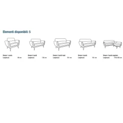 Divano con penisola in Tessuto Collezione esclusiva a prezzo ribassato