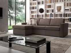 Divano con penisola in Tessuto Smeraldo Crippa divani&letti