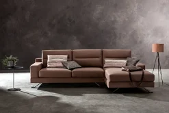 Divano con penisola in Tessuto Qns2 Artigianale