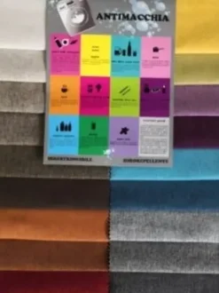 Divano con penisola in Tessuto Qns2 Artigianale