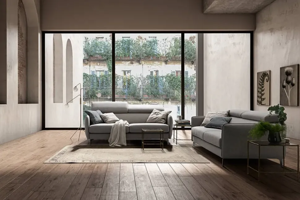 Divano con penisola in Tessuto Samoa a prezzo ribassato