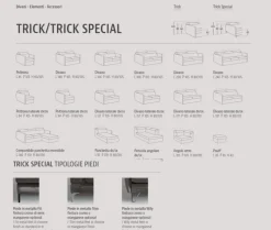 Divano con penisola in Tessuto Samoa a prezzo ribassato