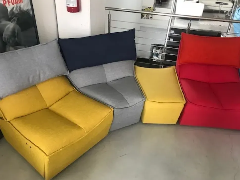 Divano con penisola in Tessuto Hip hop Calia