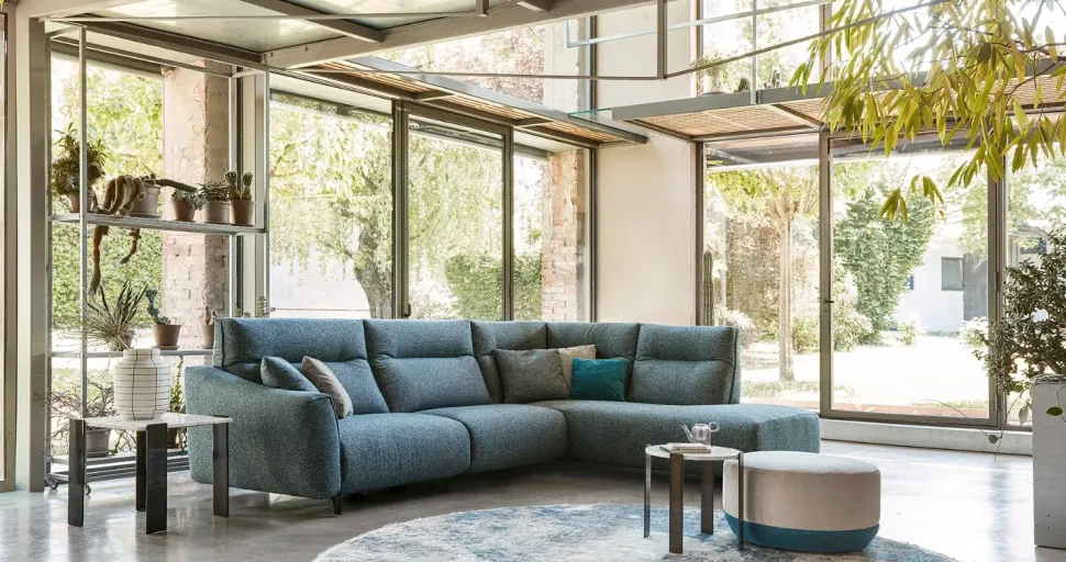 Divano Con penisola Madrid Rosini in Offerta Outlet a 3499 Euro