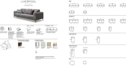 Divano Con penisola modello Liverpool di Rosini con forte sconto