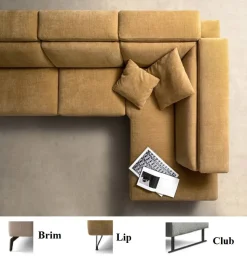 Divano Con penisola Space time