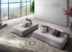 Divano con penisola tessuto in misto piuma  Biel a prezzo scontato