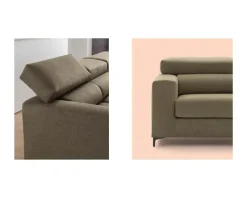 Divano con penisola Zeus Artigianale in Tessuto a 1390€