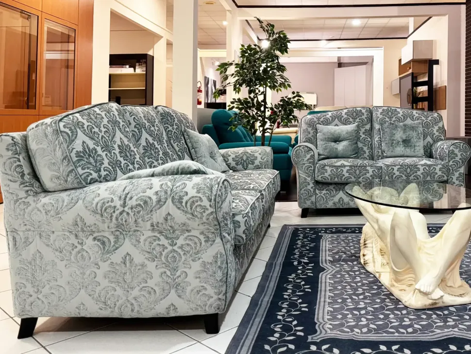 Divano Coppia di divani royal in Tessuto Samoa a prezzo ribassato