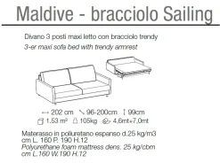 Divano da 3 posti modello Maldive di Le comfort scontato