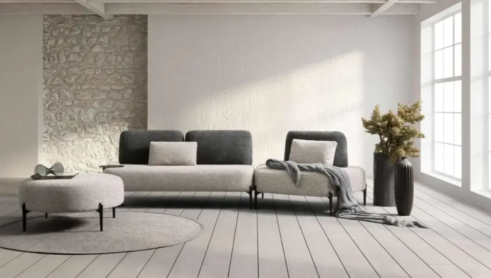 Divano design tessuto Matrix di Samoa con sconto del - 35%