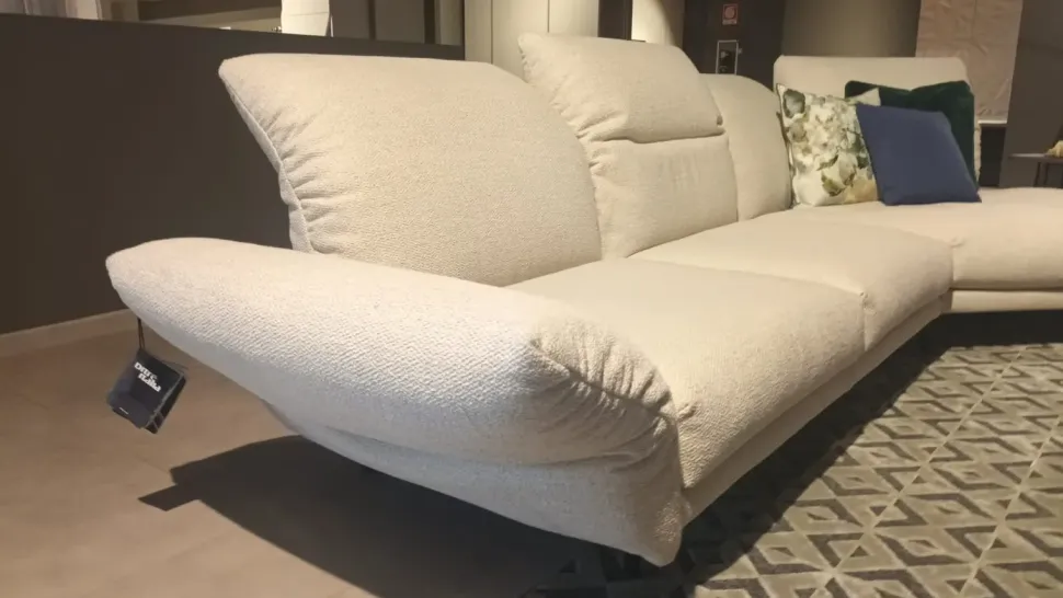 Divano Divano con penisola online ditreitalia tessuto in piuma Ditre italia a prezzo scontato