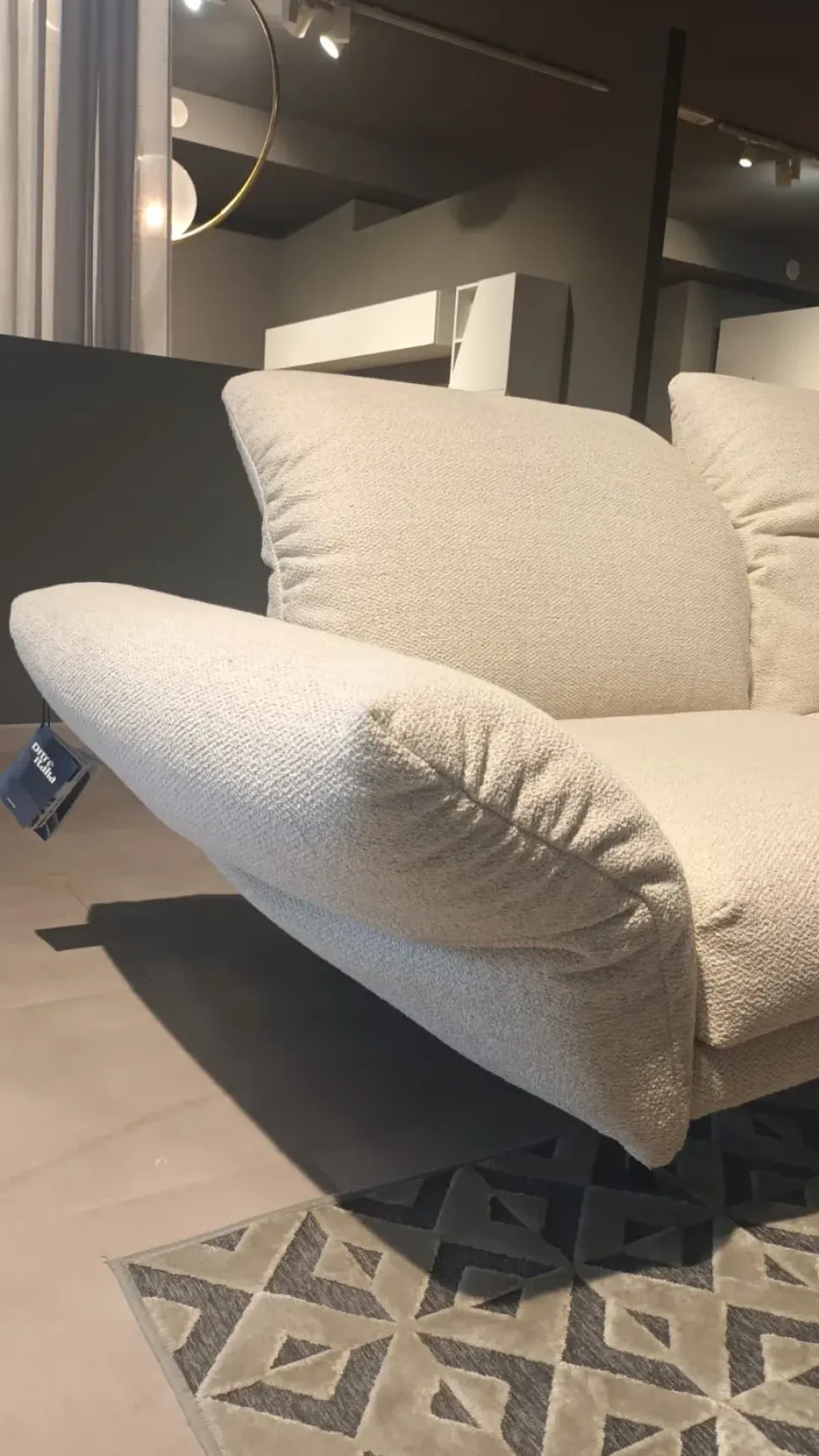 Divano Divano con penisola online ditreitalia tessuto in piuma Ditre italia a prezzo scontato