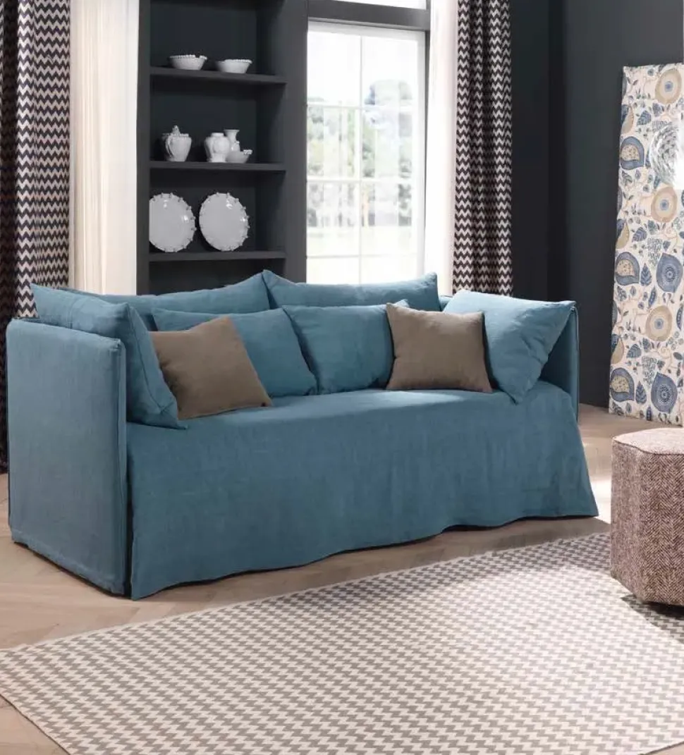 Divano Divano letto completo di materassi in Tessuto sfoderabile di Md work scontato 50%