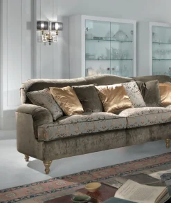 Divano Divano luxury lineare  tessuto in misto piuma  Md work a prezzo Outlet