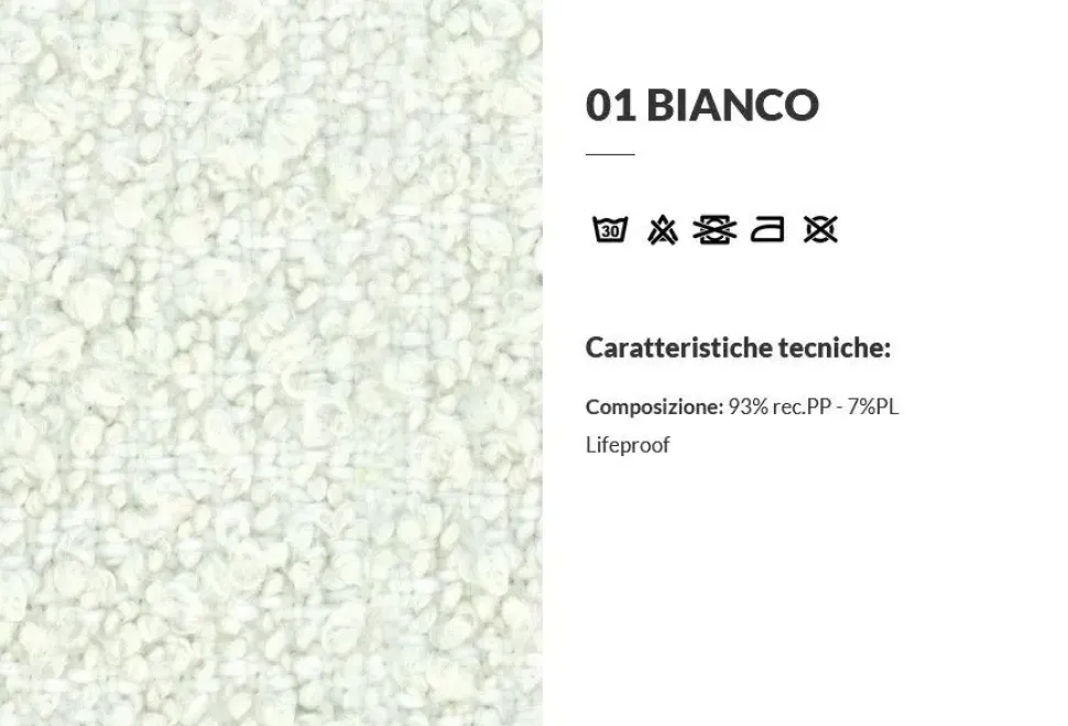 Divano Float tessuto in poliuretano Felis a prezzo scontato