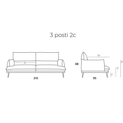 Divano Funny-1 microfibra in poliuretano  Egoitaliano in Offerta Outlet