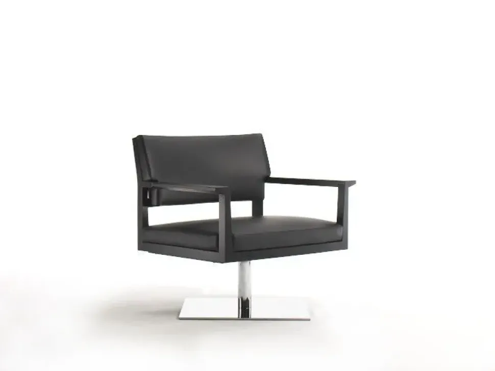 Divano Giulio Marelli Regis pelle e legno massello