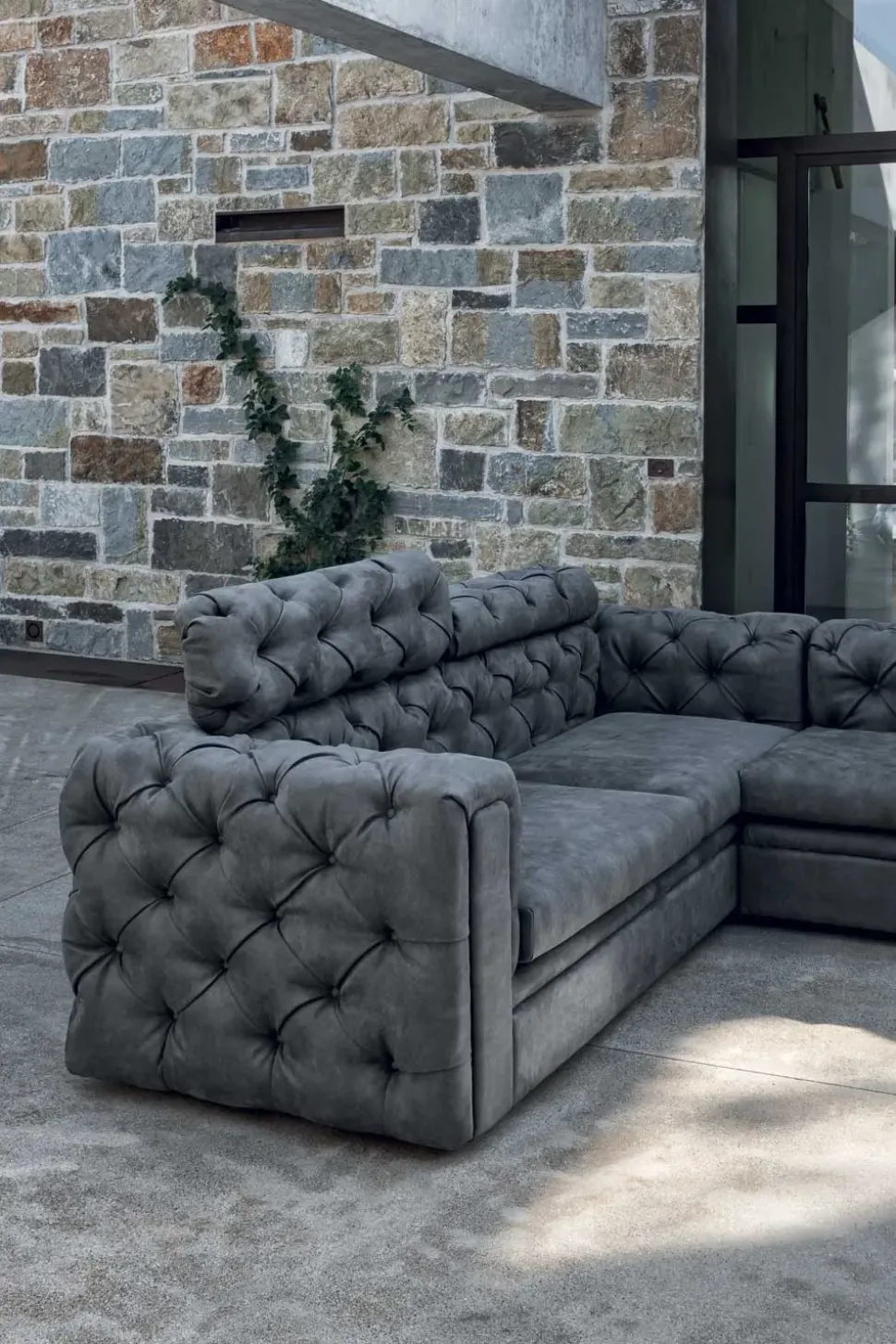 DIVANO IN PELLE NABUK LUSSO