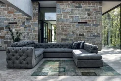 DIVANO IN PELLE NABUK LUSSO