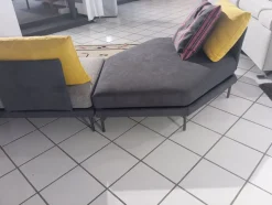 Divano Isla tessuto in poliuretano Samoa in Offerta Outlet