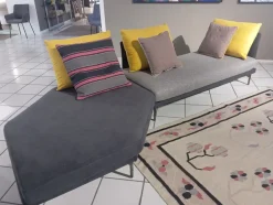 Divano Isla tessuto in poliuretano Samoa in Offerta Outlet