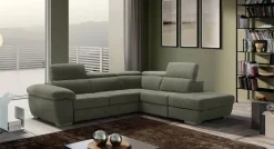 Divano Letto con penisola tessuto modello Alabama di Artigianale