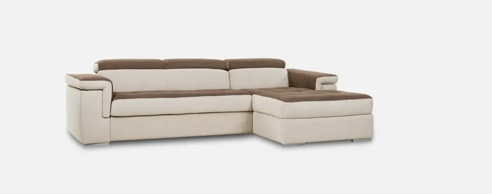 Divano letto Divano con letto e penisola contenitore vai colori Md work in Offerta Outlet