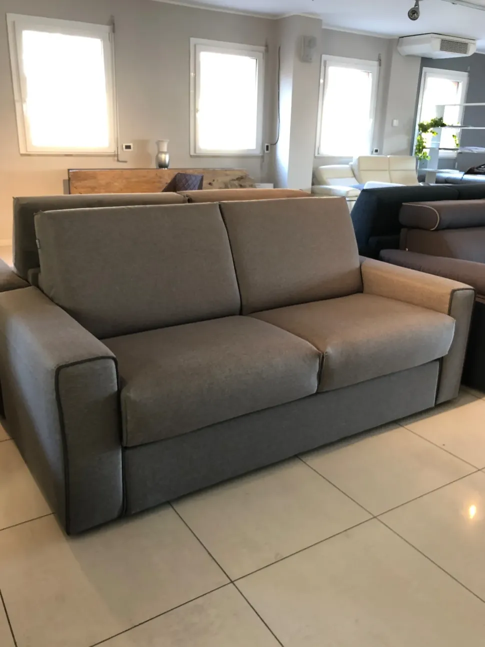 Divano letto in Tessuto Divano letto con materasso alto 20cm Artigianale