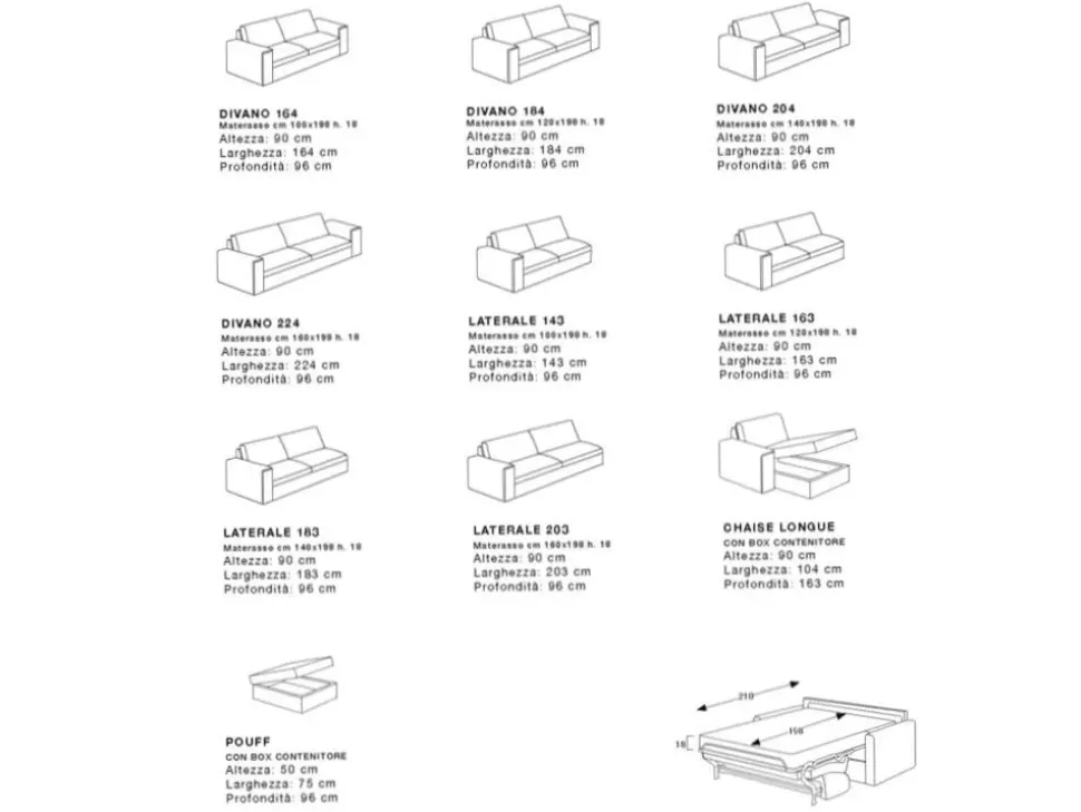 Divano letto Russel Excò a prezzo scontato