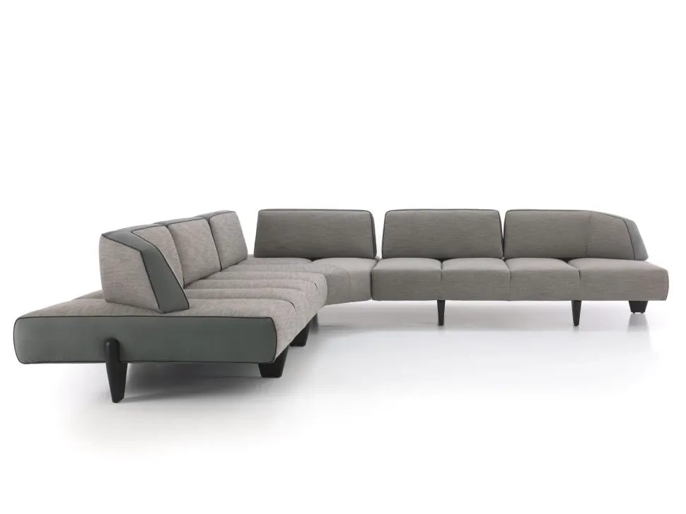 Divano Leyton outlet tessuto in poliuretano Diotti.com a prezzo Outlet